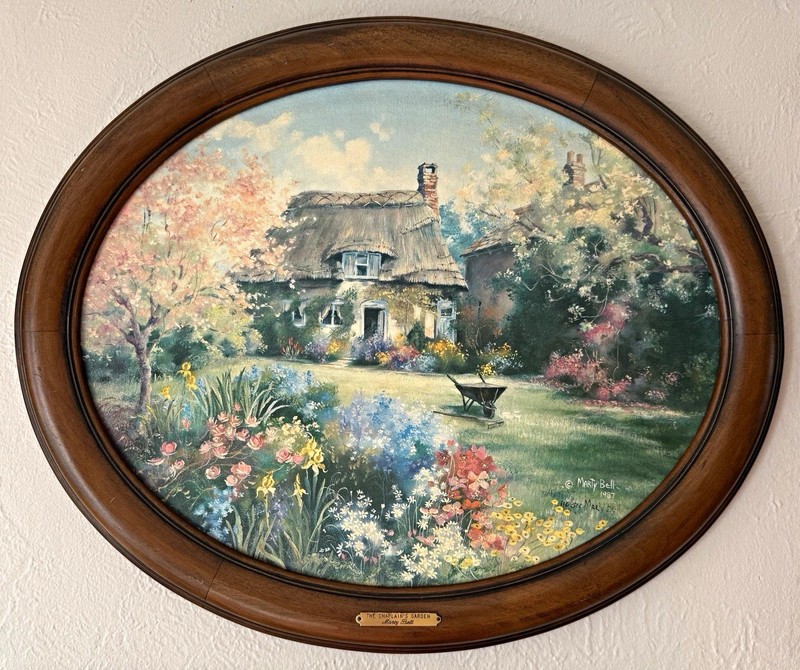 Marty Bell The Chaplain’s Garden Double-Signed Canvas Transfer Oval 110/500
