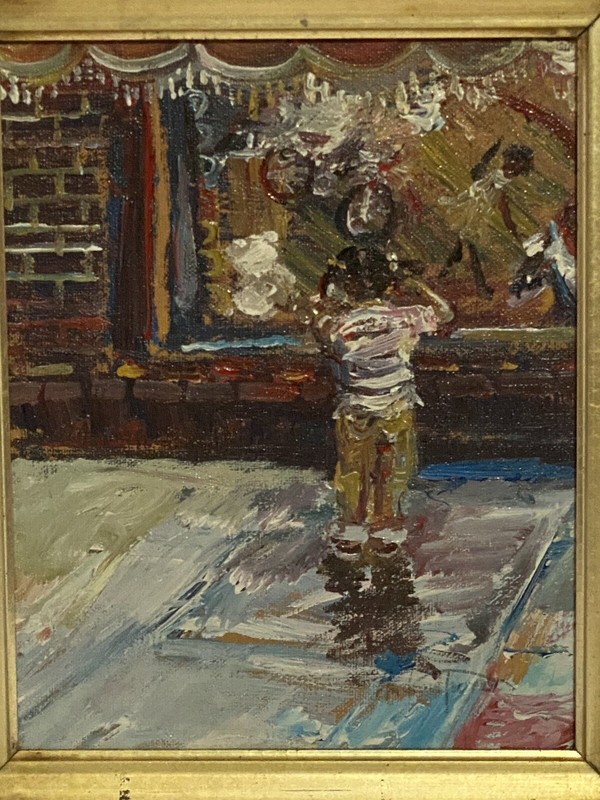 EARLY ANDREW TURNER (1944-2001) IMPRESSIONIST PAINTING OF THE GIRL IN THE WINDOW gallery