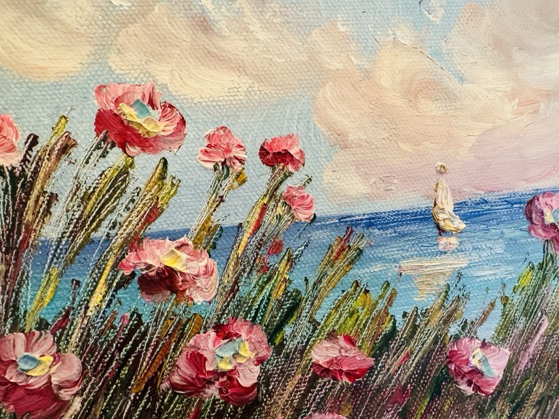 KADLIC Abstract Landscape Impasto Oil Painting Gallery Canvas Fine Art 6x8 gallery