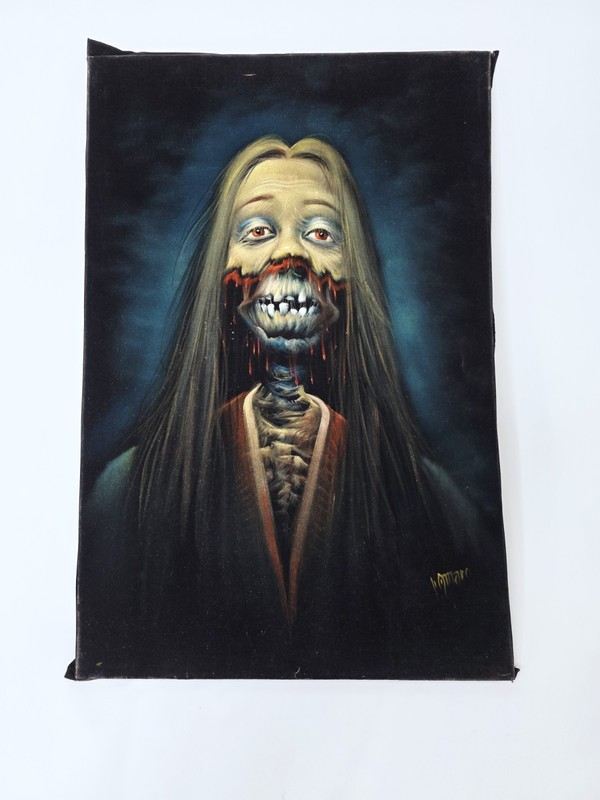 Morris Costumes Horror Paintings On Velvet & Painted By Hand