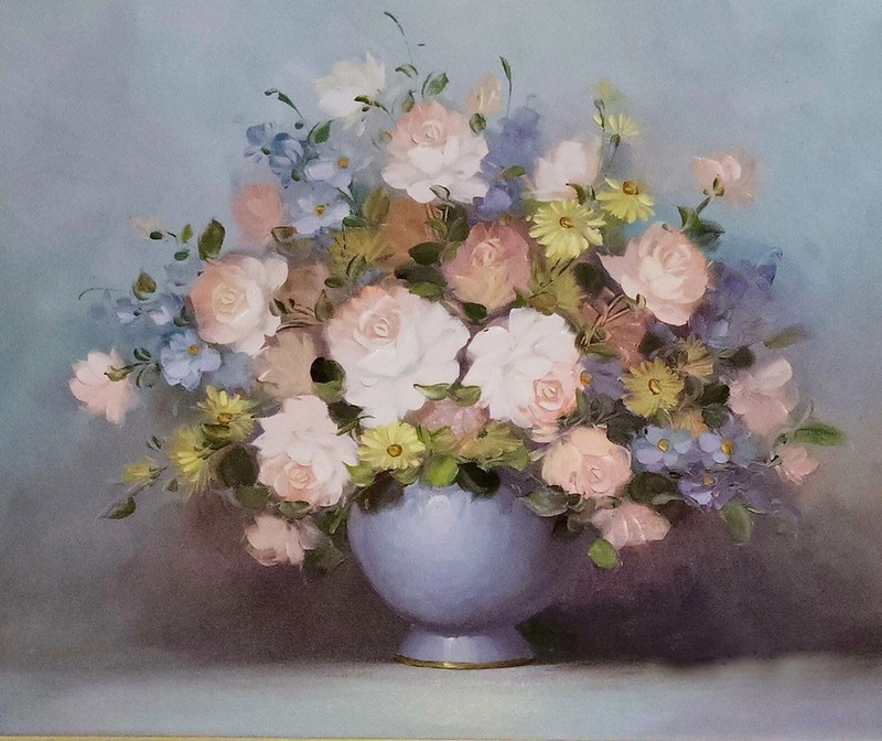MQ995 Stretched Canvas Frame / Unframed Handmade Flowers Oil Painting Wall Art