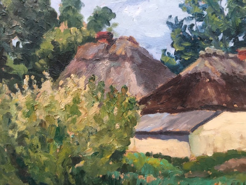 Oil Painting Unframed House Near the Forest Cherkas A Nature Painting Art n642 gallery