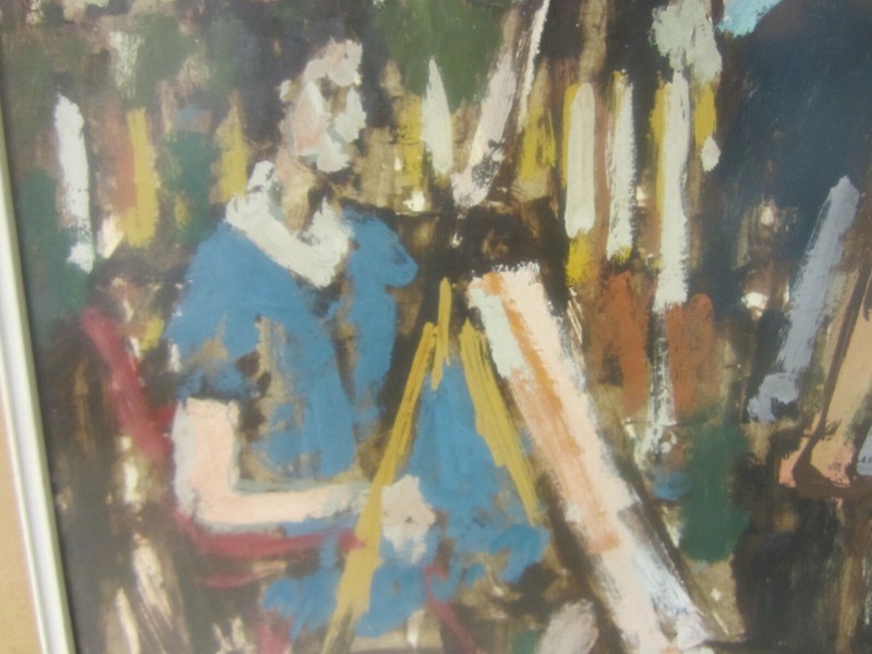 LISTED ARTIST ANTON SIPOS IMPRESSIONIST OIL PAINTING FRAMED 1967 gallery