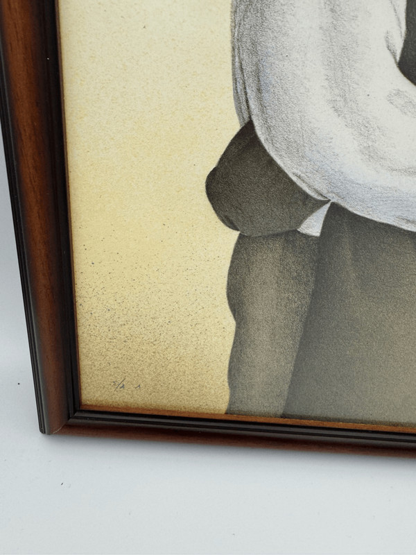 Framed Lithograph Artwork Tenderness” by Michele Lehmann, Signed and Numbered gallery