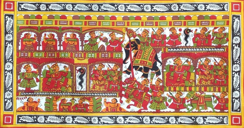 Phad Scroll Painting Handmade Rajasthan Indian Miniature Folk Decor Ethnic Art gallery