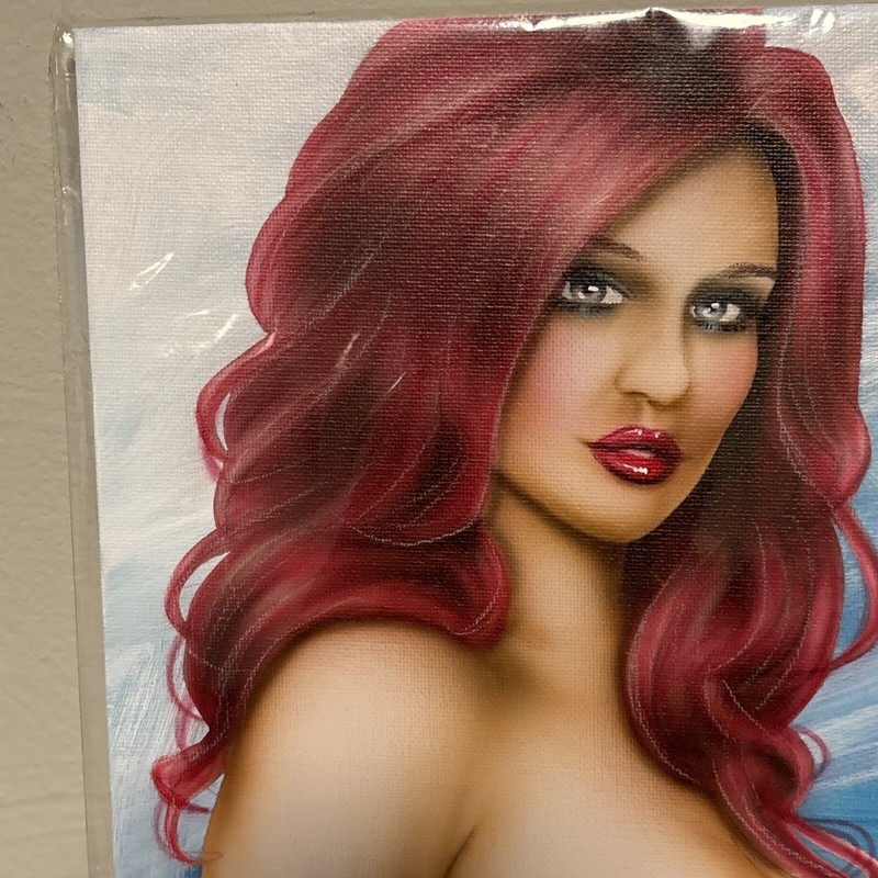 STEVE BAIER - ORIGINAL PIN UP PAINTING Exotic Cherry 12” X 9” Signed 2013 gallery