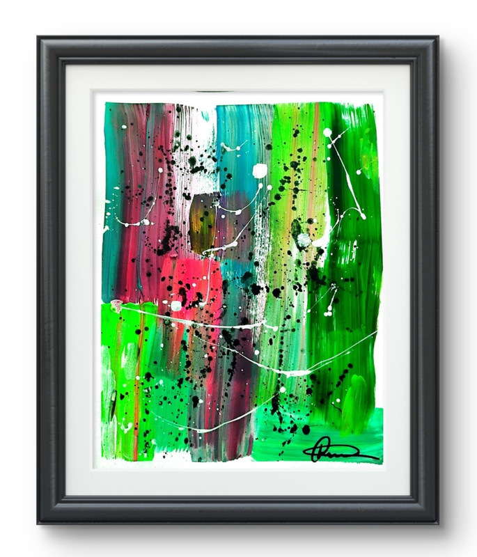 Original art 14 X 11 Mixed Media Colorful Modern Art Acrylic Painting