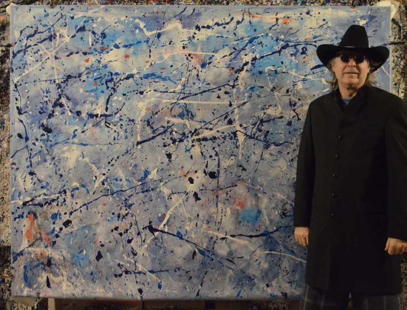 Pollock/Richter style￼ Professional Painting 81” X 62”(6ft 9in)Abstract Modern gallery