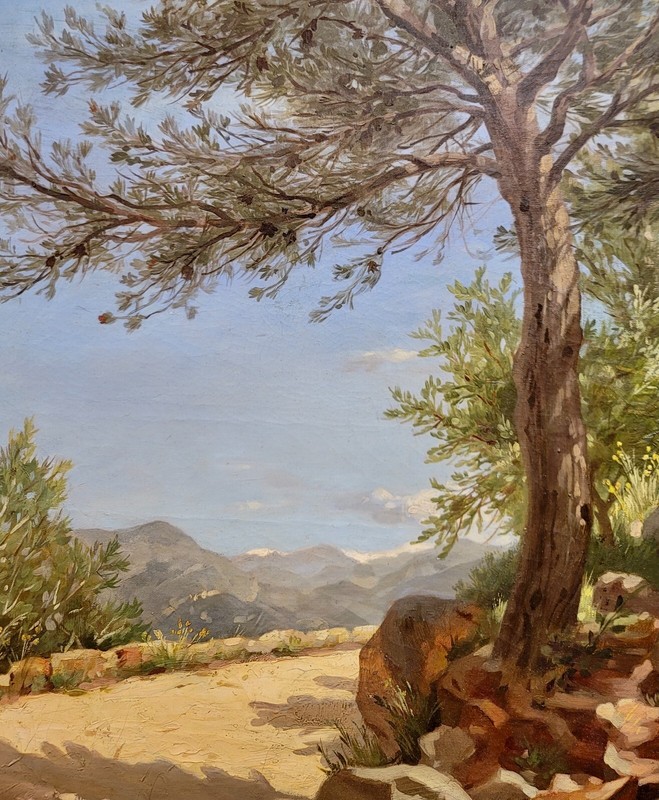 Pierre Adrien Chabal Dussurgey Picturesque Country side Road-Oil Painting-c1860s gallery