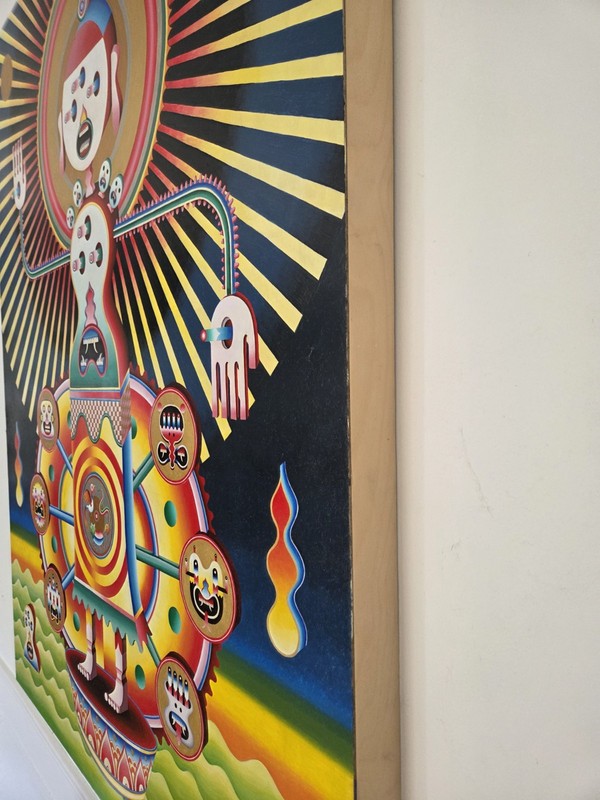 Yu Maeda-" The Buddha"- 3x4ft Original Acrylic Painting- Wood Panel gallery