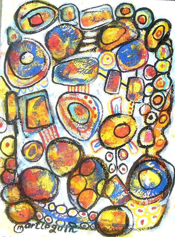 ORIGINAL MODERN ABSTRACT PAINTING CONTEMPORARY ART HOME DECOR ARTWORK 12″ #485