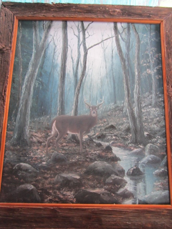 DEER IN WOODS BY C CHRIST
