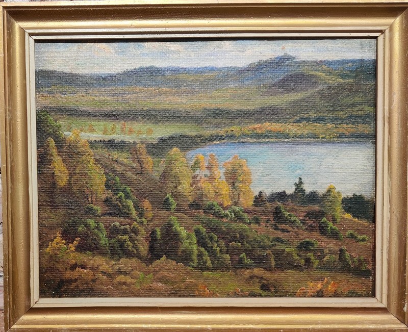 LAKE LANDSCAPE, original oil painting