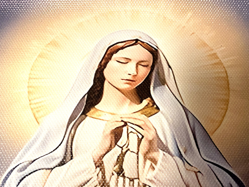 Blessed Virgin Mary Unframed Canvas, 10" x 8" New #Gftshp gallery