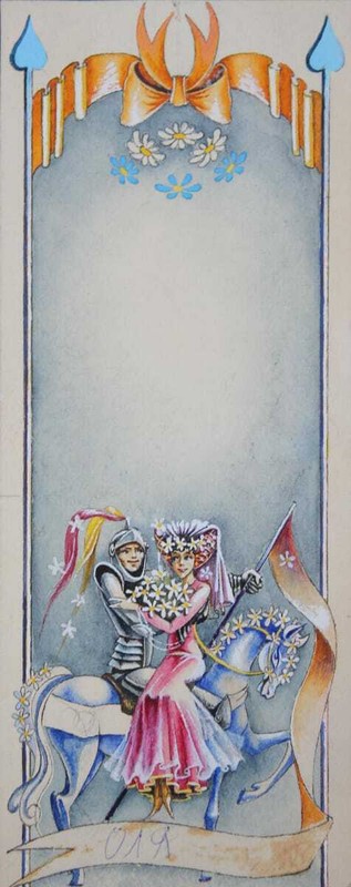 Helm Magold (1910 – 1989) – Design for a Bookmark Vignette Watercolour