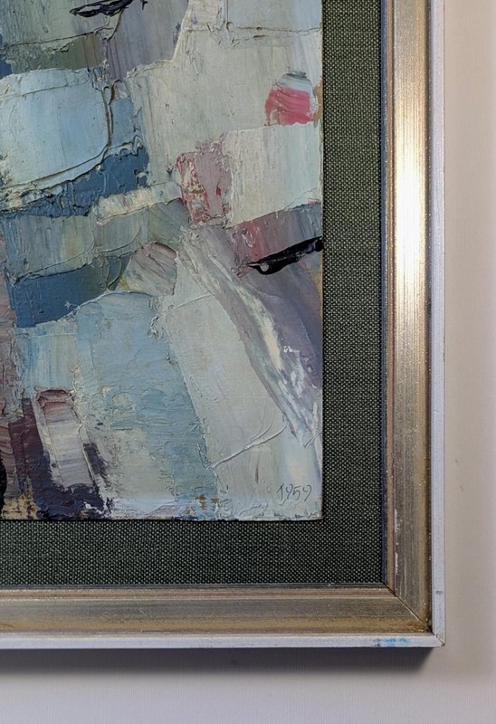 Original Oil/Mixed Media (1959) - Informel / Postwar Modernism - Stuttgart (?) gallery