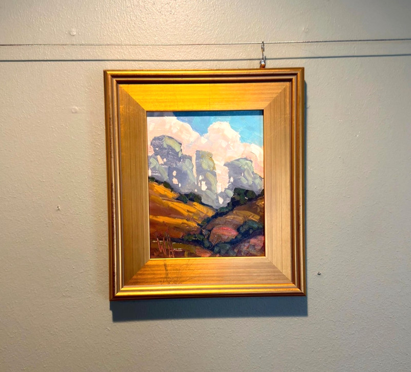 Vintage William Hawkins Oil Painting Framed Mountains Arizona Signed Rare Gift