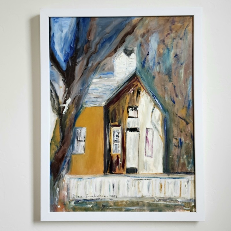 Doris Ingrid Engebretson Original Oil Painting Signed 2007 Expressionist House