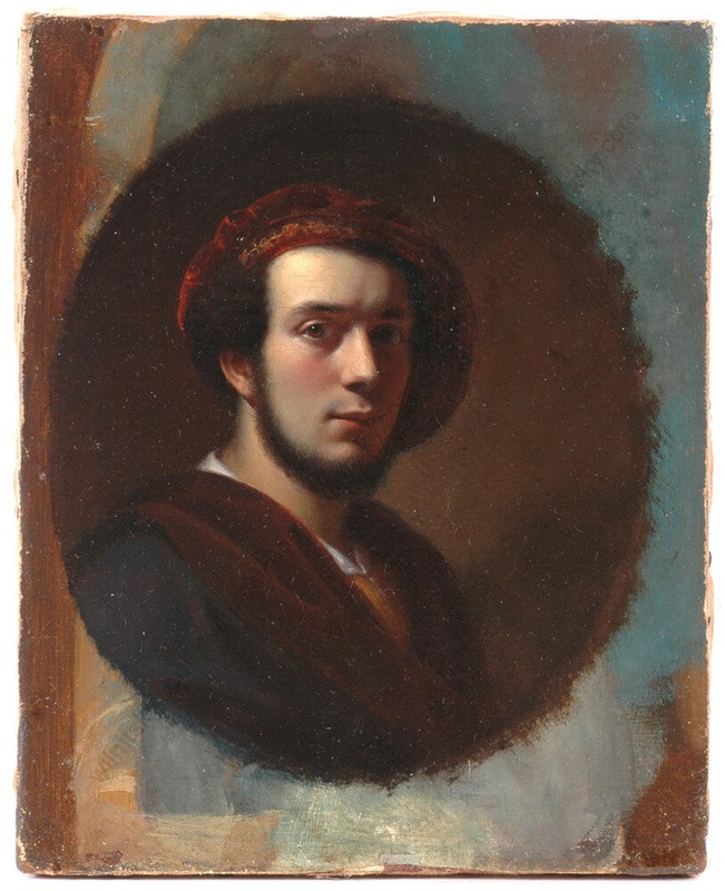 Michail Ivanovich Scotti-Attrib. "Young Italian", oil on canvas, ca.1840 gallery