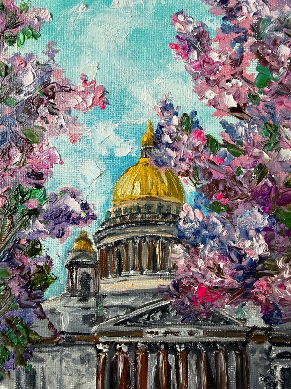 Saint Petersburg Original Art Abstract Wall Art Cityscape Oil Painting Cathedral gallery