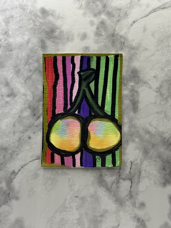 aceo atc original artist trading cards kids kahea gr8w8art acrylic marker