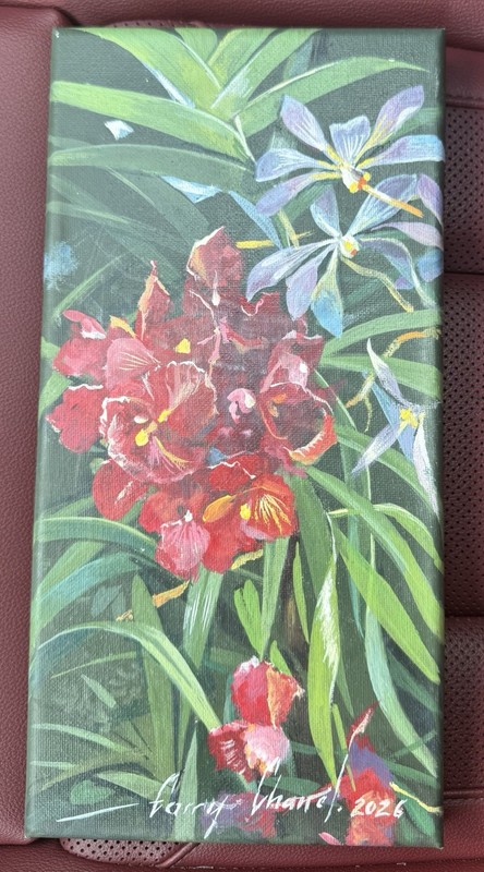 6×12 ORIGINAL HAITI HAITIAN ART PAINTING BY GARRY CHANEL