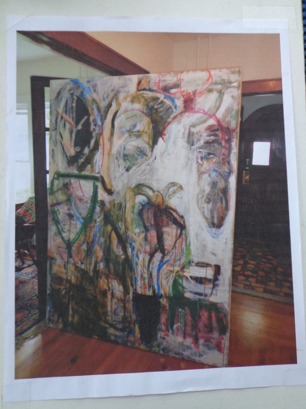 ABSTRACT MIXED MEDIA GIANT 5 FEET X 7 FEET PAINTING Torklesen galleries gallery