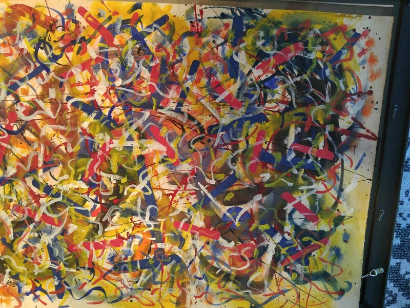 Hendrik Grise Vintage Original Double Sided Abstract Nude Expressionism Painting gallery