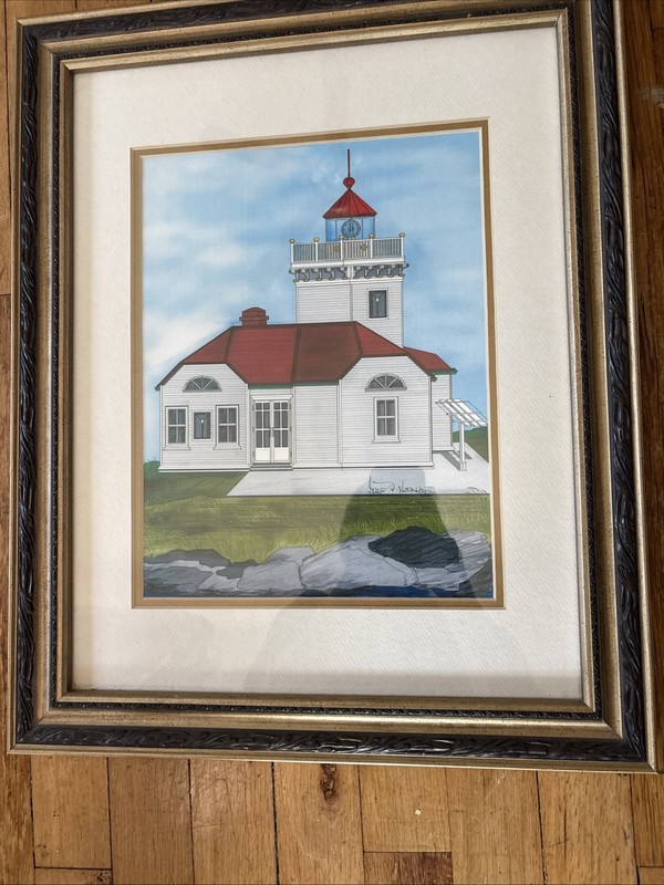 Anne Norskog Digital Art Patos & San Juan Island Friday Harbor 17×21″ framed