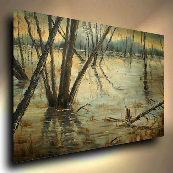 Landscape Oil Painting Michael A.Lang certified Original 1974