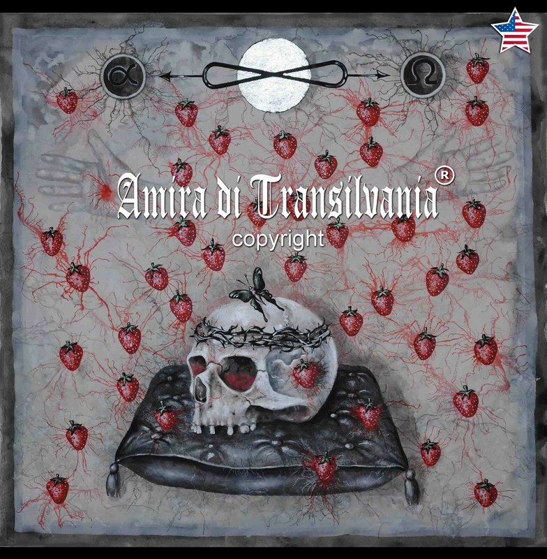 art painting canvas modern contemporary realism skull strawberry jesus symbology