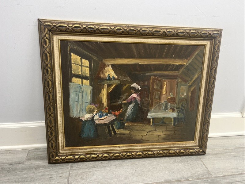 A.B. Simpson. Rare, very old, signed by the author, handmade painting. gallery