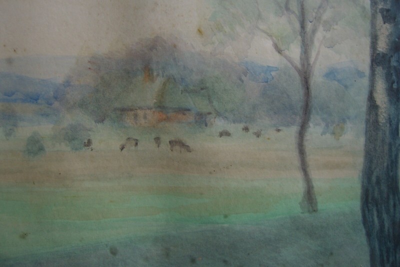 Rudolf Greve *1883 Flensburg -1962 Bad Oldesloe °Watercolor Landscape Signed gallery