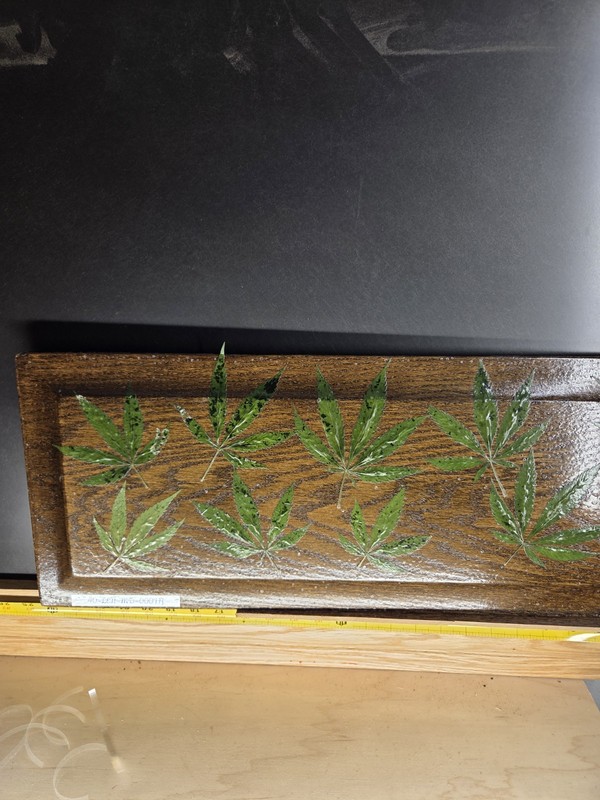 Real Weed Leaf On Wood, Marijuana Leaf Art, Potleaf Art