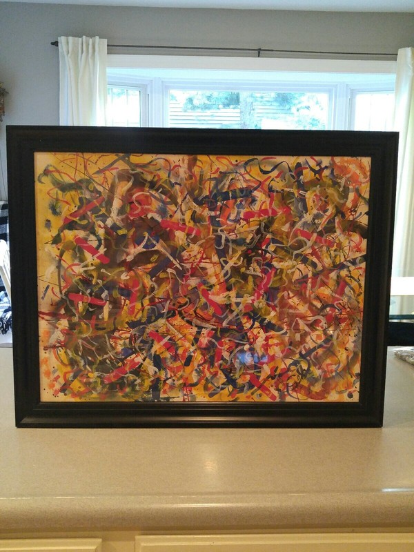 Hendrik Grise Vintage Original Double Sided Abstract Nude Expressionism Painting