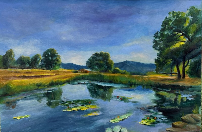 Original Painting oil,36×24 inches, Wall Art Decor, Home Decor, Handmade Gift