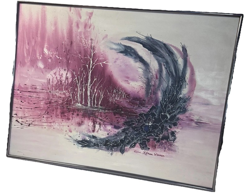 Laura Robinson Werner Mixed Media Painting Watercolors And Acrylics Dark Moon