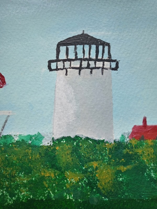 Impressionism 11x14 Chatham Cape Cod lighthouse original Art Painting gallery