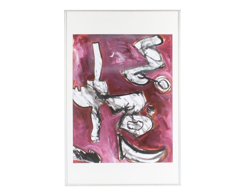 James L. Bruch Abstract Mixed Media Painting