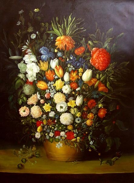 Jan_Brueghel Replica Oil Painting – Vase with Flowers – size 36″x48″