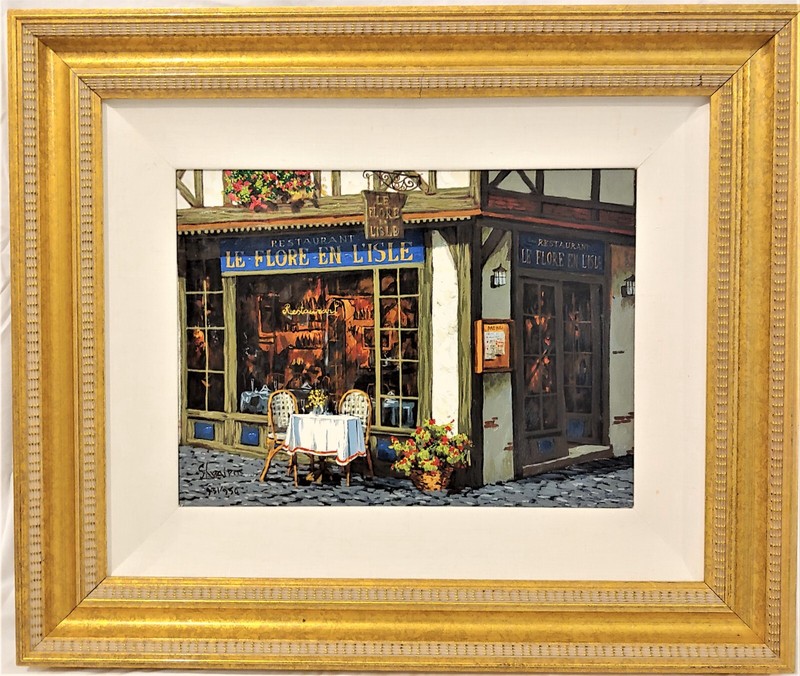 Viktor Shvaiko Rendezvous Canv Deluke/21″ x 25″ x 3″ framed / Authenticated 