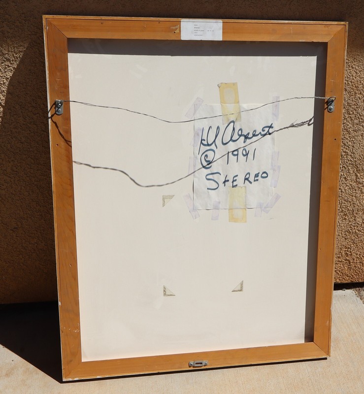 HERB ALPERT Original Abstract Acrylic painting on paper "STEREO" 1991 gallery