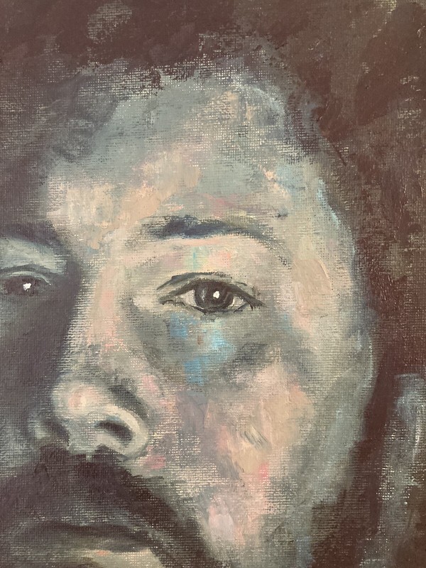 “In Darkness” Portrait Study Original Oil Painting Art By Daniel W Green gallery