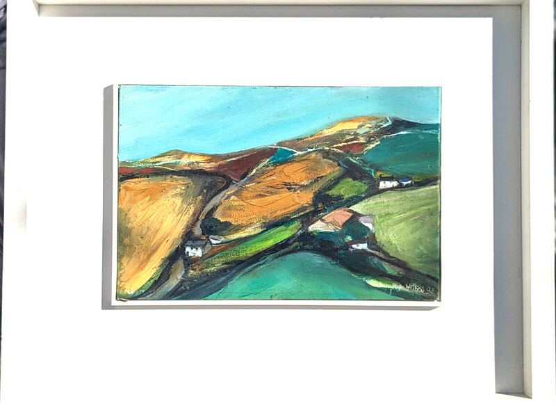 Reg Watkins, Oil on Board, Rural landscape Cornwall