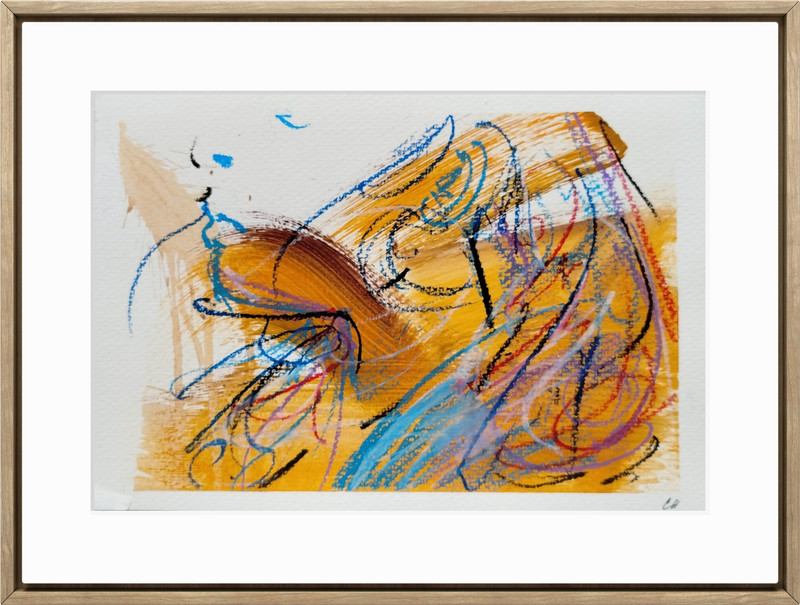Original Abstract 7×10 Painting Acrylic Multicolor Wall Art Home Decor