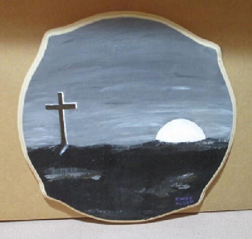 Painted Plaque – «Moon Stuck»