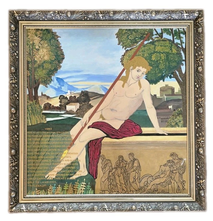 1994 Richard Titlebaum VENICE Painting Dedicated to the Memory of LEO TOLSTOY gallery