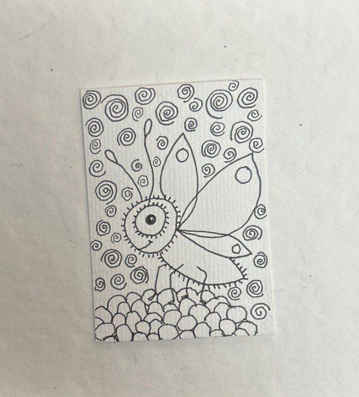 ACEO ‘Colour Me In’ ACEO Trading Cards 2.5X3.5”
