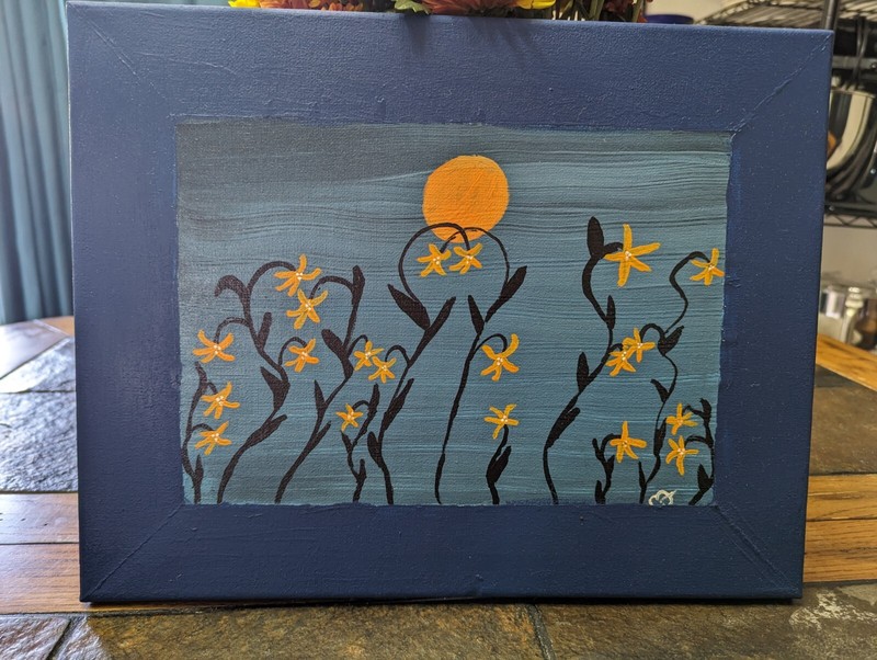 Harvest Flower Hand Painted Canvas