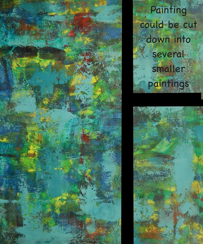 Mark Little Original Giant Canvas Painting 84”X62” (7 Foot) Abstract Modern XL gallery
